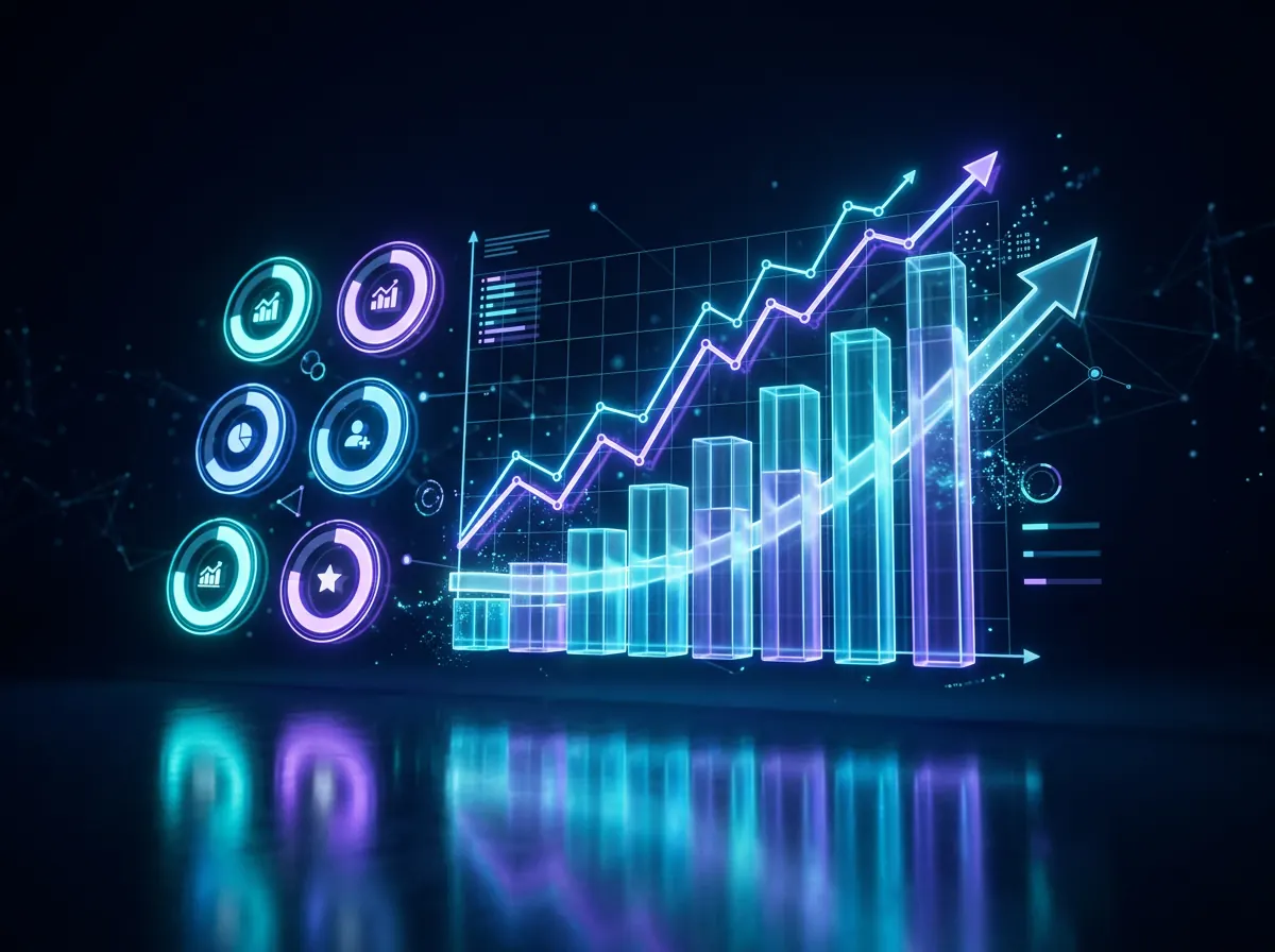 Gráficos holográficos de crecimiento
